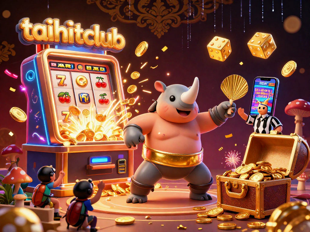 Experience thrilling action at taihitclub with a dynamic scene featuring casino excitement and vibrant characters.