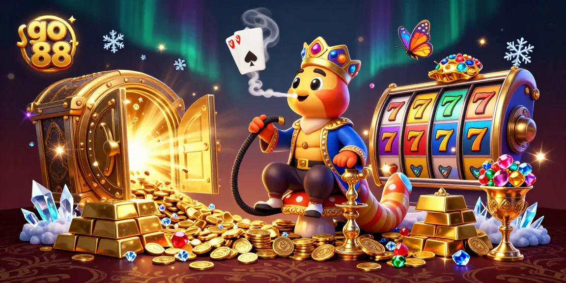 Experience thrilling gameplay with go 88 featuring a vibrant 3D illustration of classic casino elements.