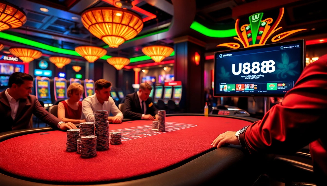 Join the action at U8888, where players engage in high-stakes poker and thrilling slot experiences.
