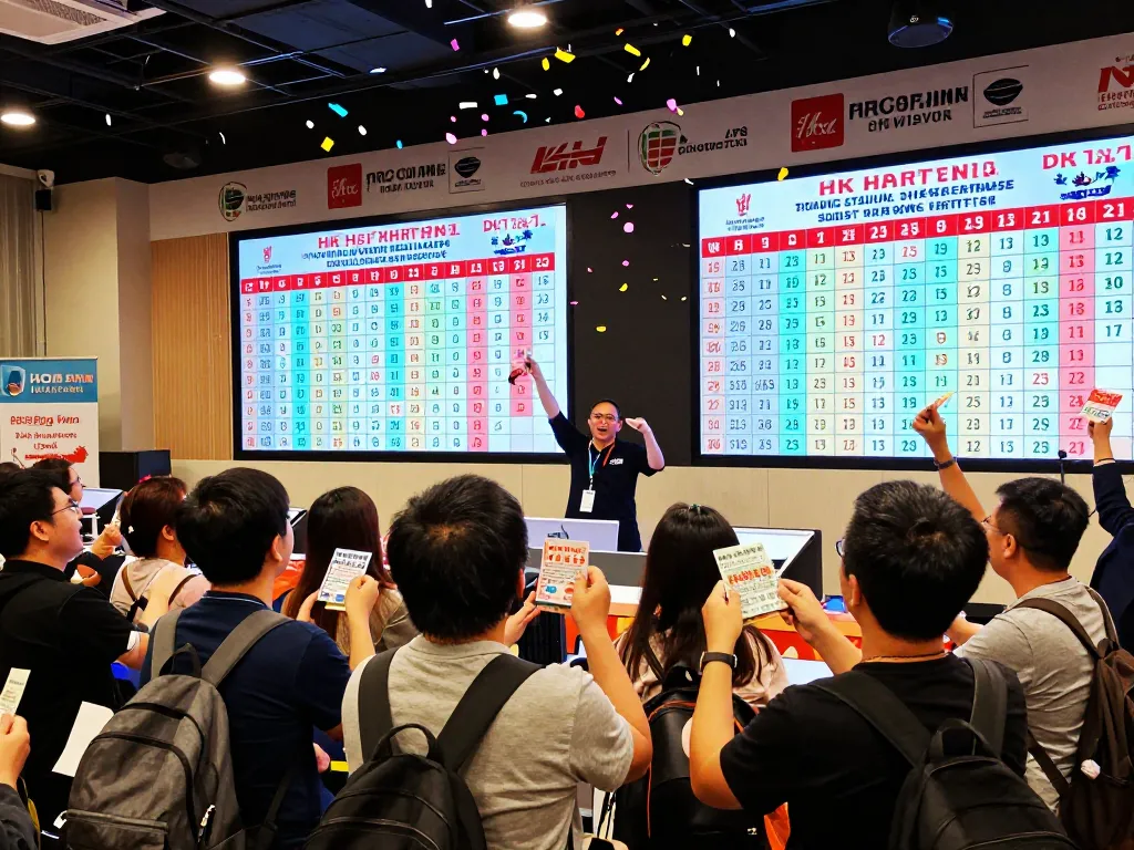 Pemain yang bersemangat merayakan hasil lotere HK Hari Ini di acara undian langsung dengan tampilan yang cerah dan suasana teknologi tinggi.