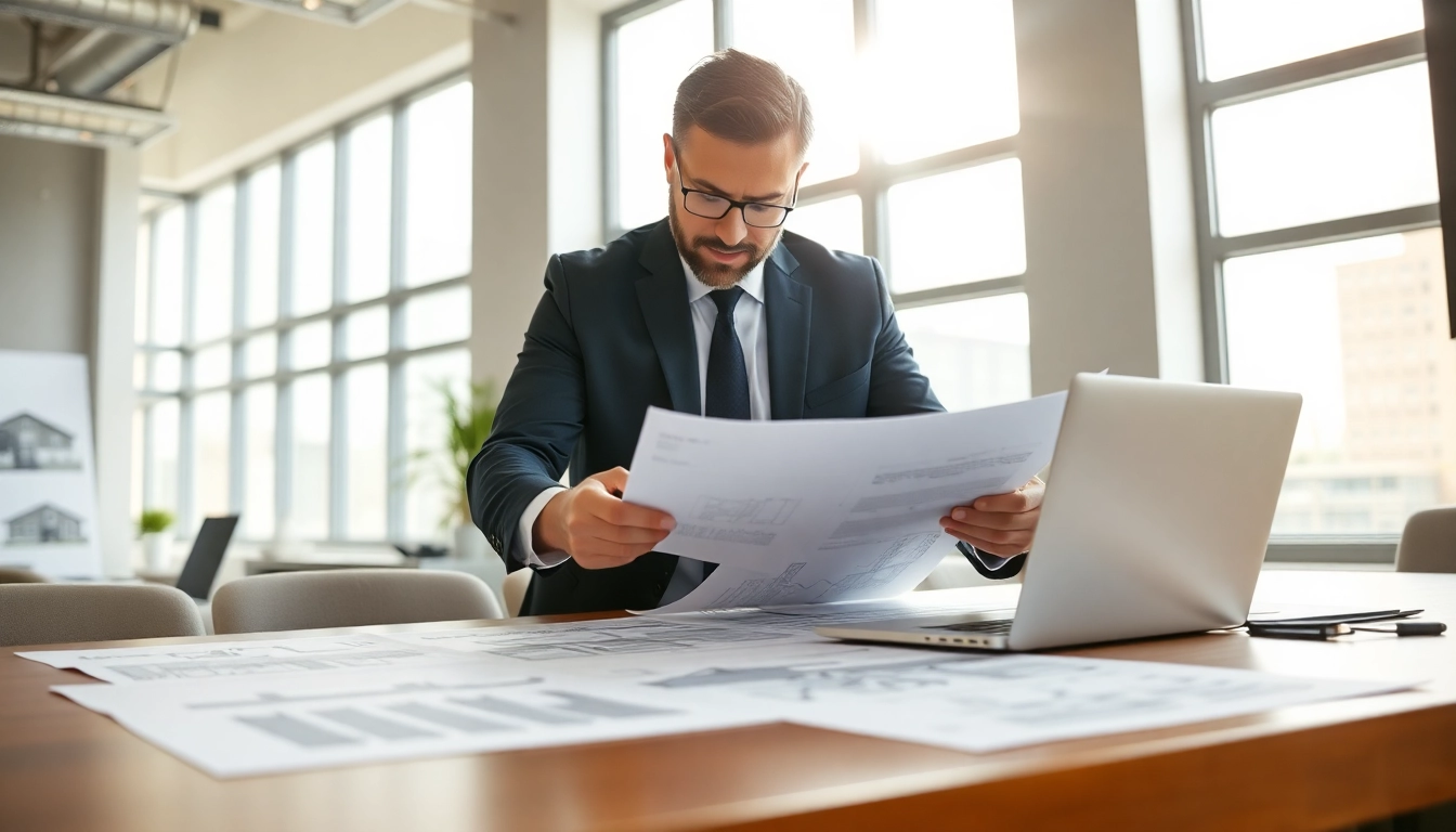 Explore key aspects of home warranty for rental properties with a detailed view of a real estate reviewing documents.