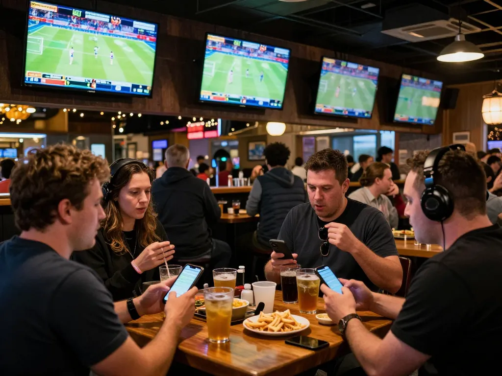 Tỷ lệ kèo nhà cái hôm nay highlighted in a lively sports betting setting where patrons actively engage with their bets.