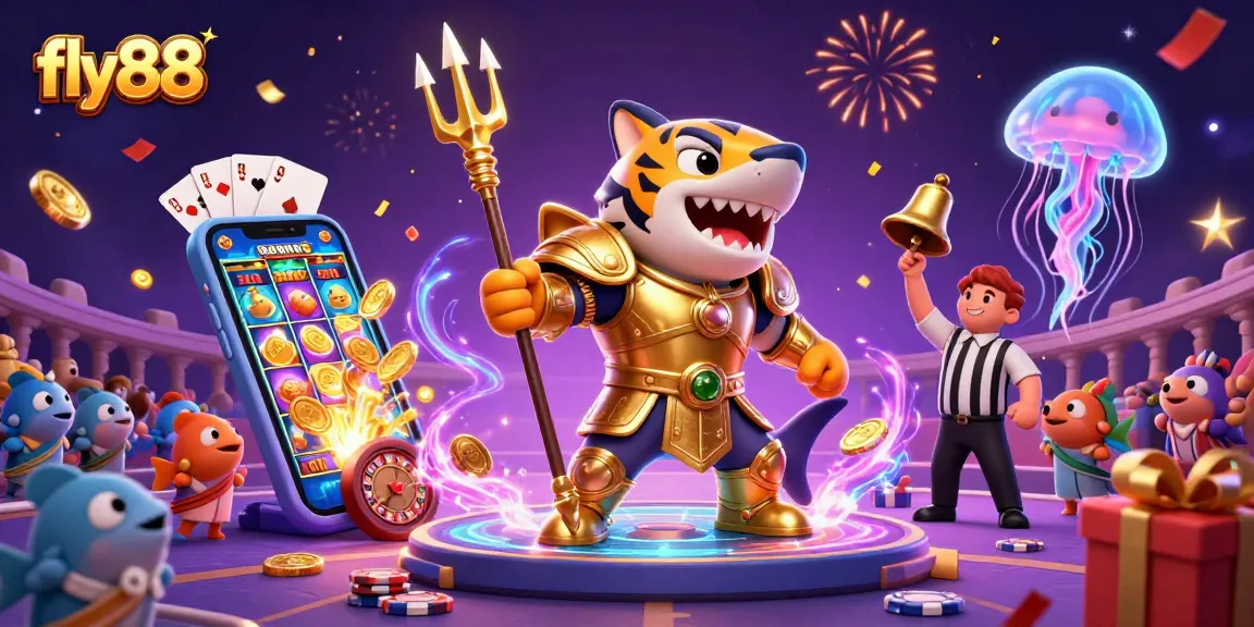 Engage with fly88's thrilling underwater casino experience featuring vibrant games and dynamic characters.