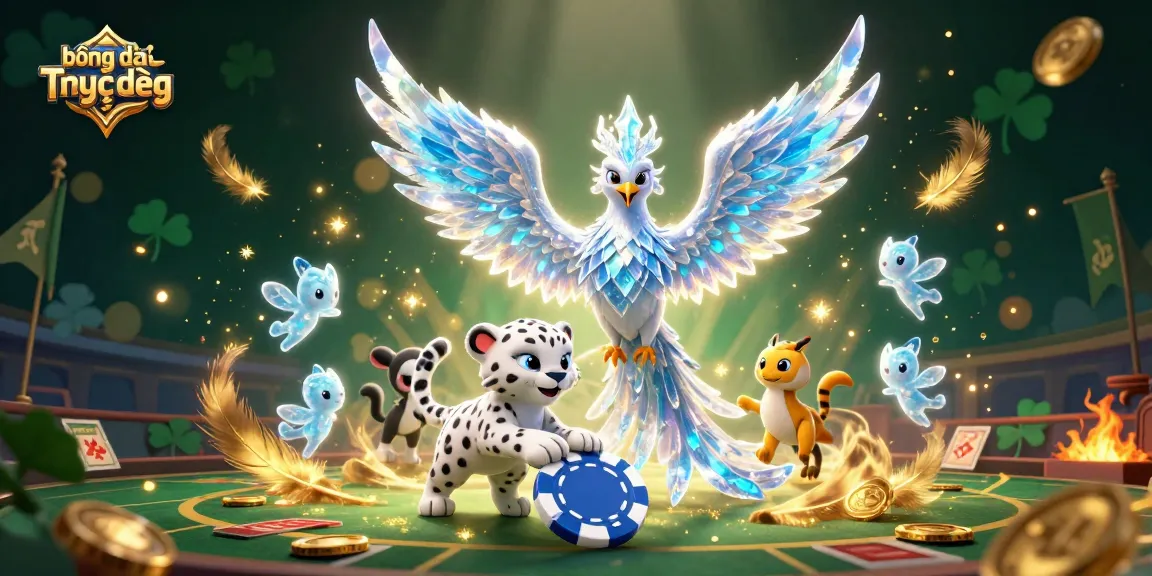 Engage in bóng đá trực tiếp betting with vibrant sports-themed visuals featuring a phoenix and enchanting elements.