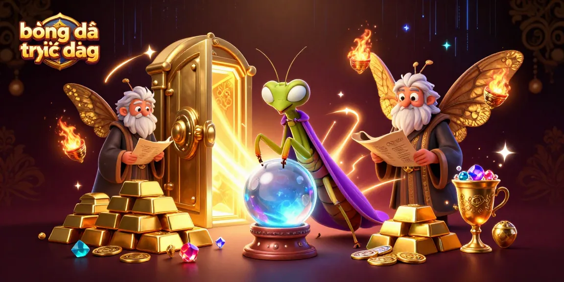Experience bóng đá trực tiếp with vibrant casino-themed 3D elements and captivating characters.