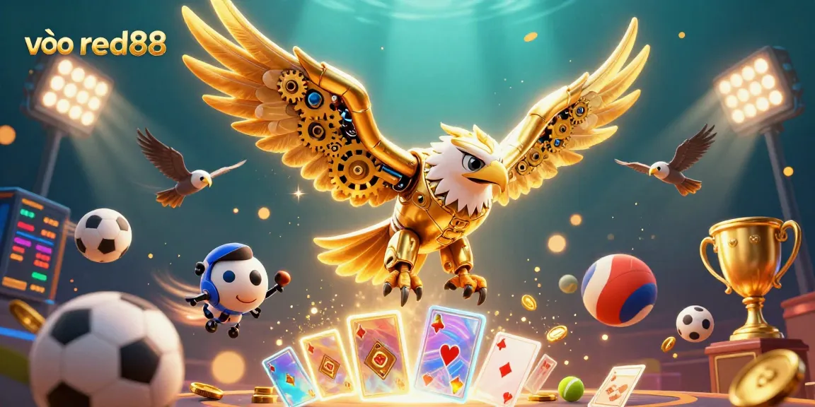 Experience excitement with vào red88 as a cybernetic eagle soars through a world of dynamic gaming!