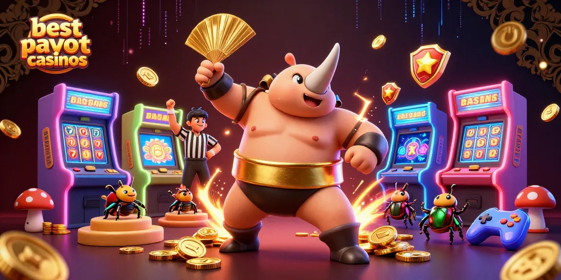 Spin and win at the best payout casinos with a vibrant 3D beetle showdown filled with excitement.