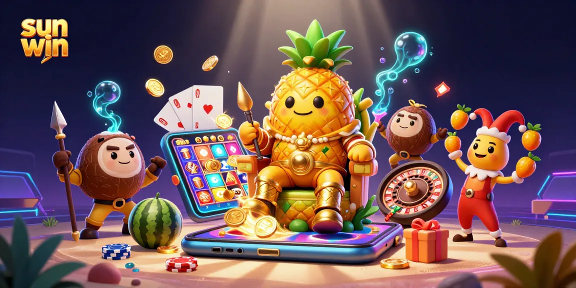 Engage in exciting gameplay at sun win with vibrant casino characters and thrilling game elements.